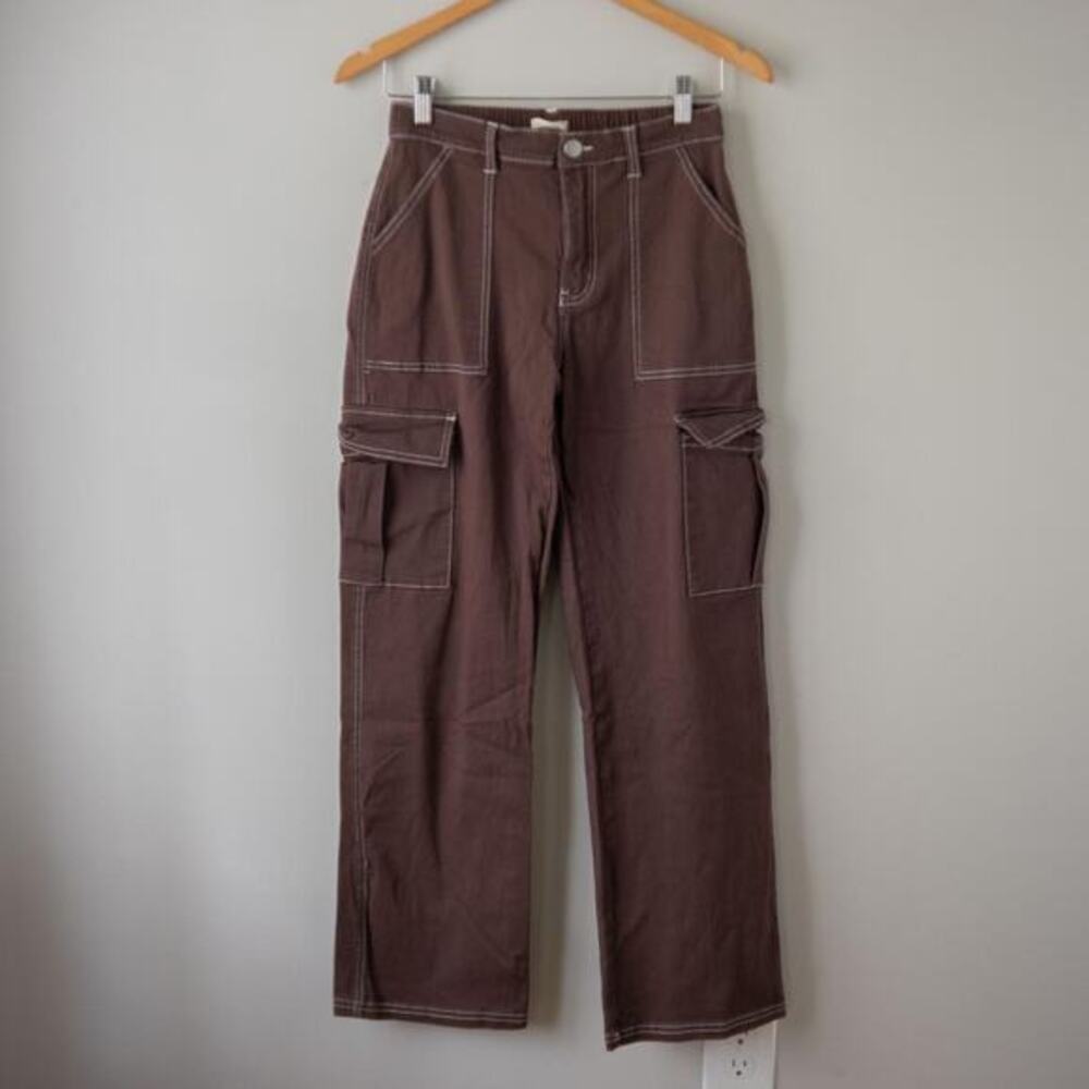 Y2k Style No Comment Brown‎ Painter's Pants